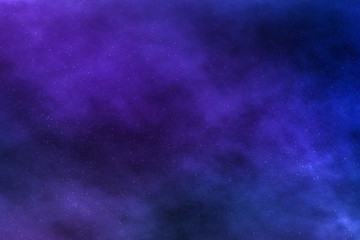 Night sky stars background, nebula clouds in cosmos