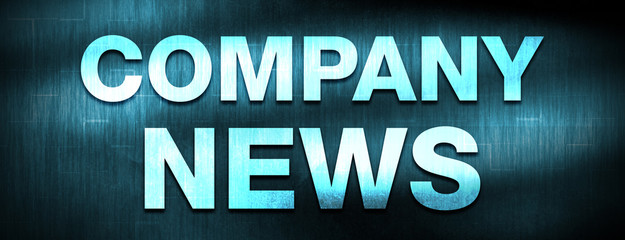 Company News abstract blue banner background