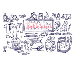back to school, doodle sketch