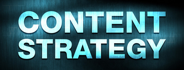 Content Strategy abstract blue banner background