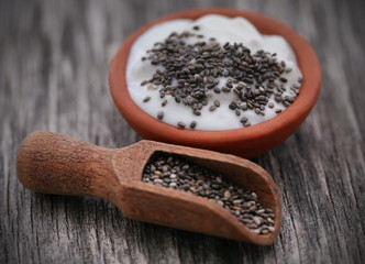 Yogurt with chia seeds