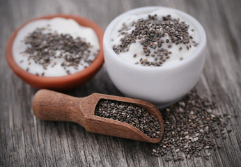 Yogurt with chia seeds