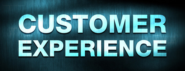Customer Experience abstract blue banner background