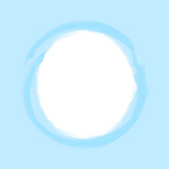 circle stroke art line blue colors on light blue background and white copy space, circle line blue watercolor art style for banner blank frame, empty blue circle and frame water color style