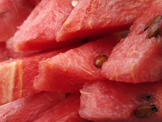 watermelon slice in closeup  