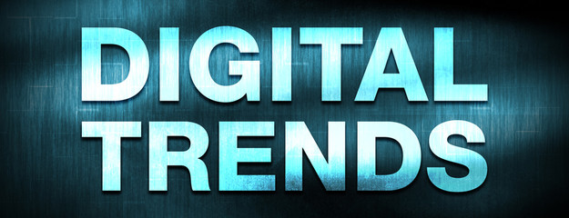 Obraz premium Digital Trends abstract blue banner background