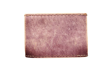 Blank jeans leather label texture isolated on white background