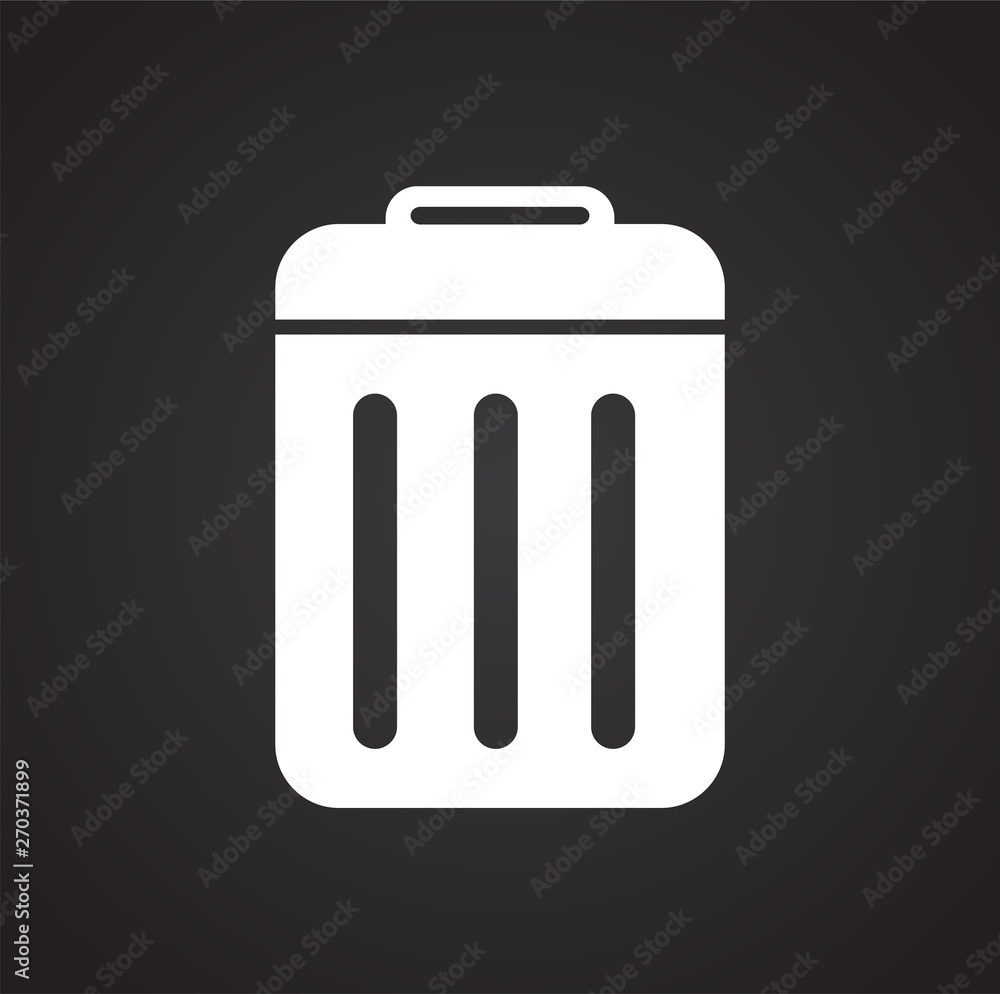 Poster garbage related icon on background for graphic and web design. simple illustration. internet concept
