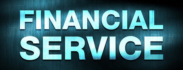 Financial Service abstract blue banner background