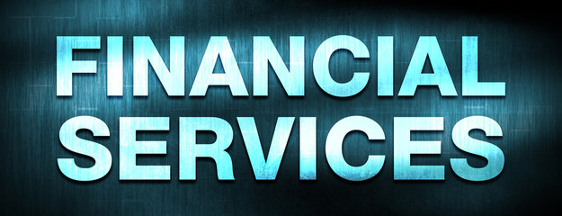 Obraz premium Financial Services abstract blue banner background