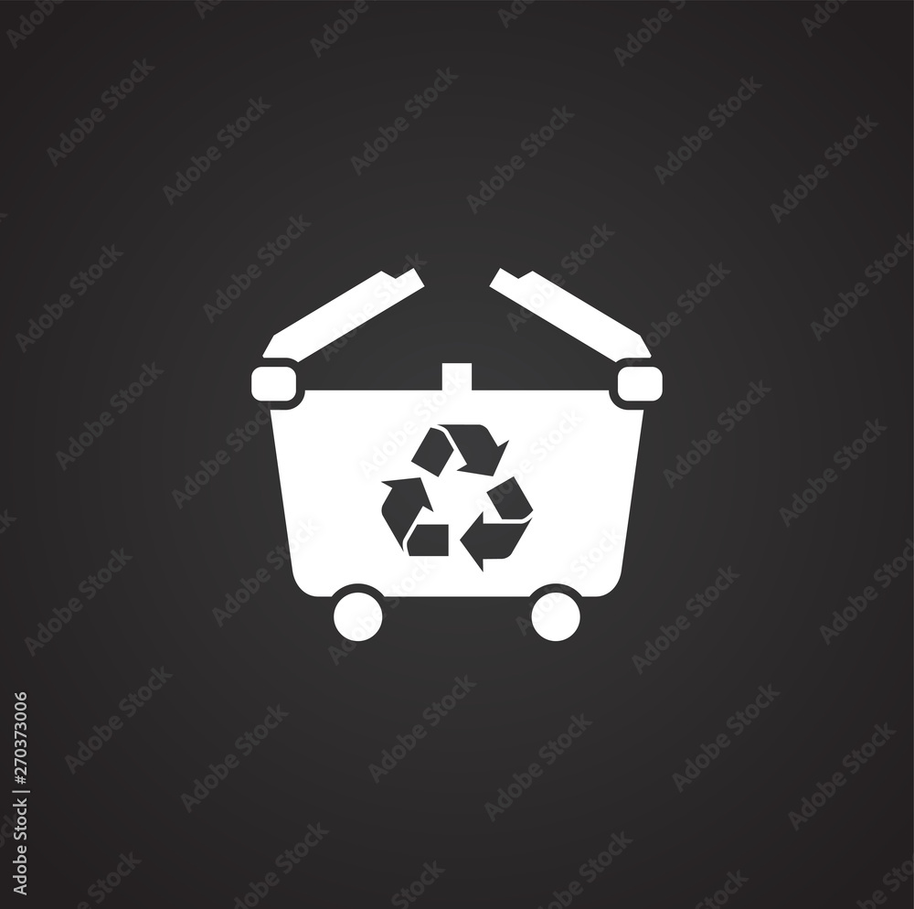 Poster garbage related icon on background for graphic and web design. simple illustration. internet concept