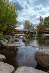 water places at the japanese garden in hamburgs park