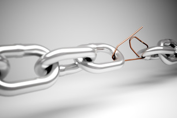 Fototapeta premium The weakest link. (in tension)