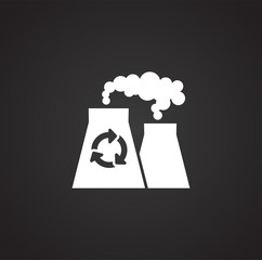 Garbage related icon on background for graphic and web design. Simple illustration. Internet concept symbol for website button or mobile app.