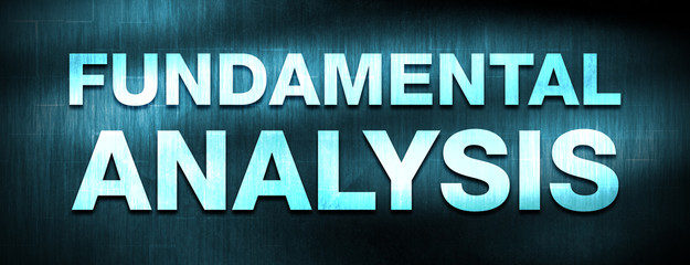 Fundamental Analysis abstract blue banner background