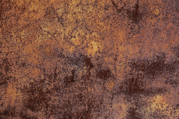 Grunge rusted metal texture. Rusty corrosion and oxidized background. Worn metallic iron panel.