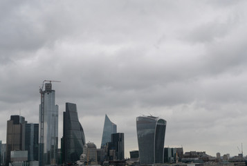 business center, the city in london in the clouds