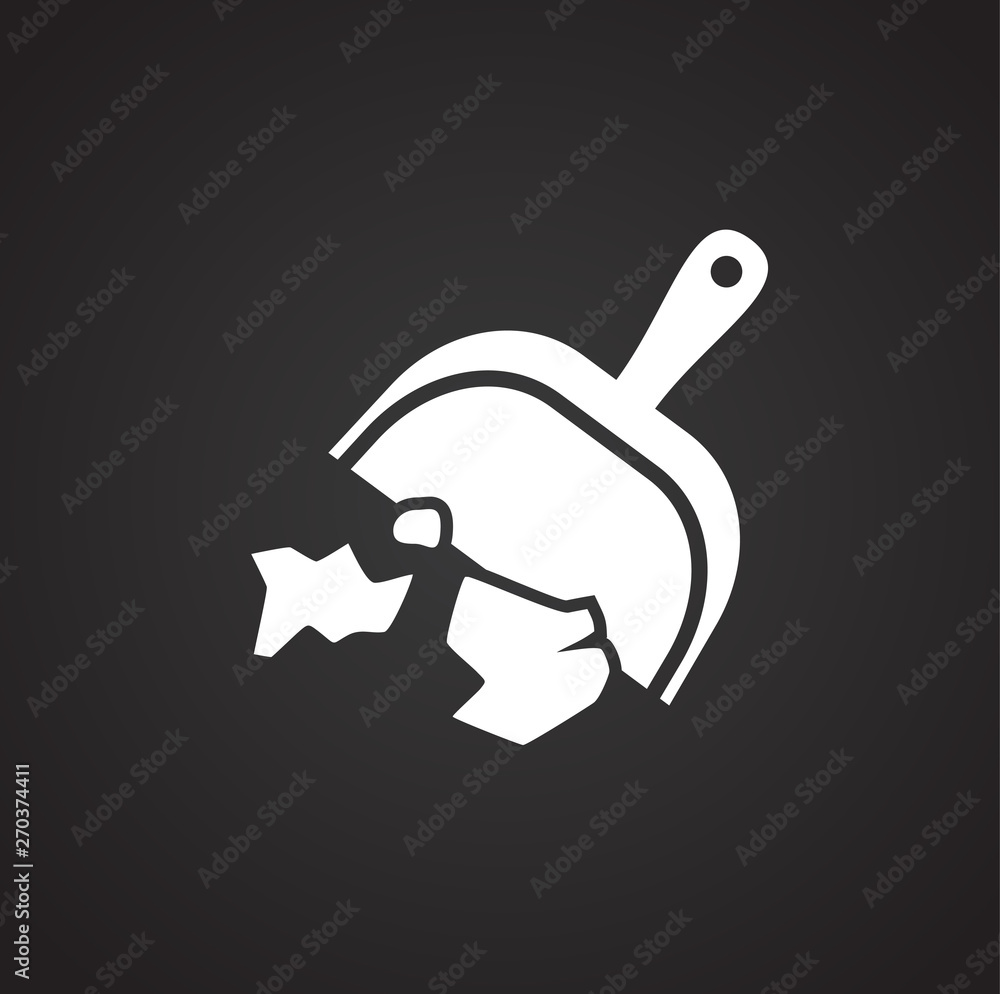 Poster garbage related icon on background for graphic and web design. simple illustration. internet concept
