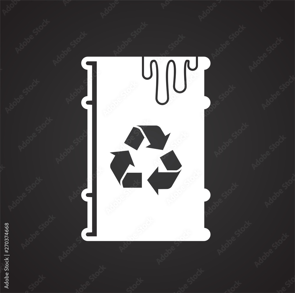Poster garbage related icon on background for graphic and web design. simple illustration. internet concept
