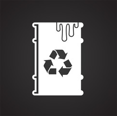 Garbage related icon on background for graphic and web design. Simple illustration. Internet concept symbol for website button or mobile app.