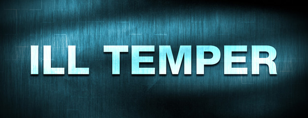 Ill Temper abstract blue banner background