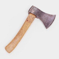 Realistic 3D Render of Old Axe