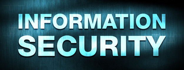 Information Security abstract blue banner background