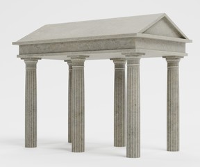Obraz premium Realistic 3D Render of Doric Temple