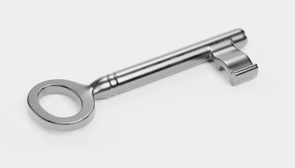 Realistic 3D Render of Classic Old Key