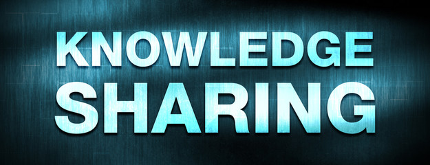 Knowledge Sharing abstract blue banner background