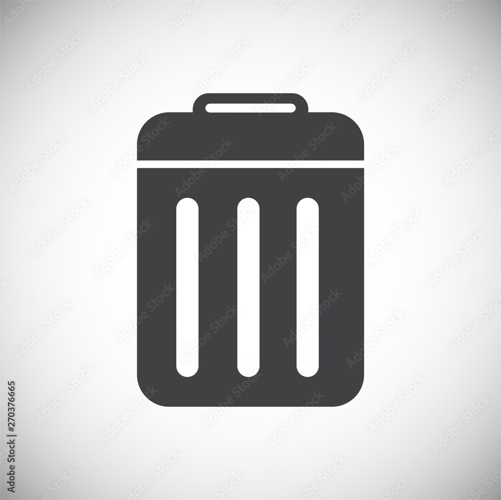 Poster garbage related icon on background for graphic and web design. simple illustration. internet concept