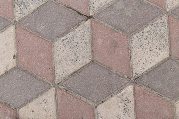 colored concrete paving slab with a beautiful high-quality texture close up