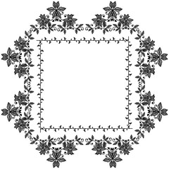 Vector illustration decoration elegant with design wreath frame