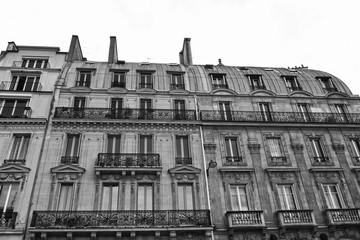 urban architecture in the center of Paris, France