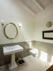 Elegant and luxurious bathroom in the villa