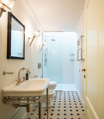Elegant and luxurious bathroom in the villa