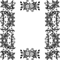 Vector illustration elegant flower frame for greeting card