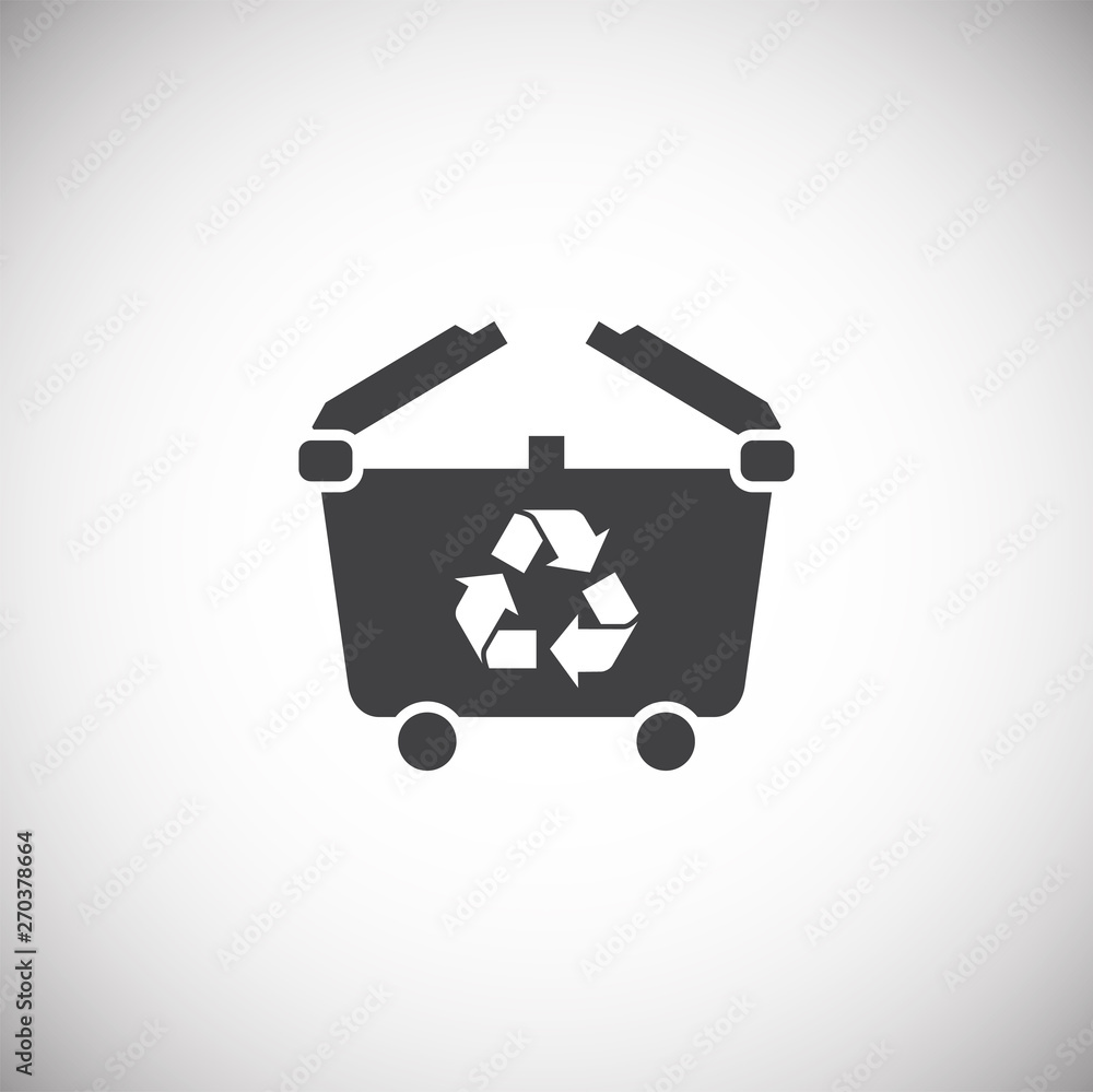 Poster garbage related icon on background for graphic and web design. simple illustration. internet concept