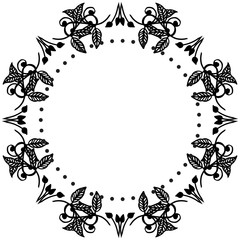 Vector illustration decoration wreath frame with invitation card