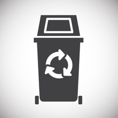 Garbage related icon on background for graphic and web design. Simple illustration. Internet concept symbol for website button or mobile app.