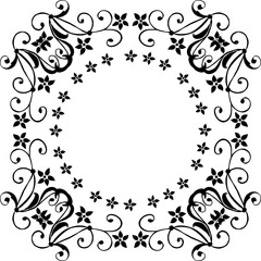 Vector illustration greeting card with element design flower frame