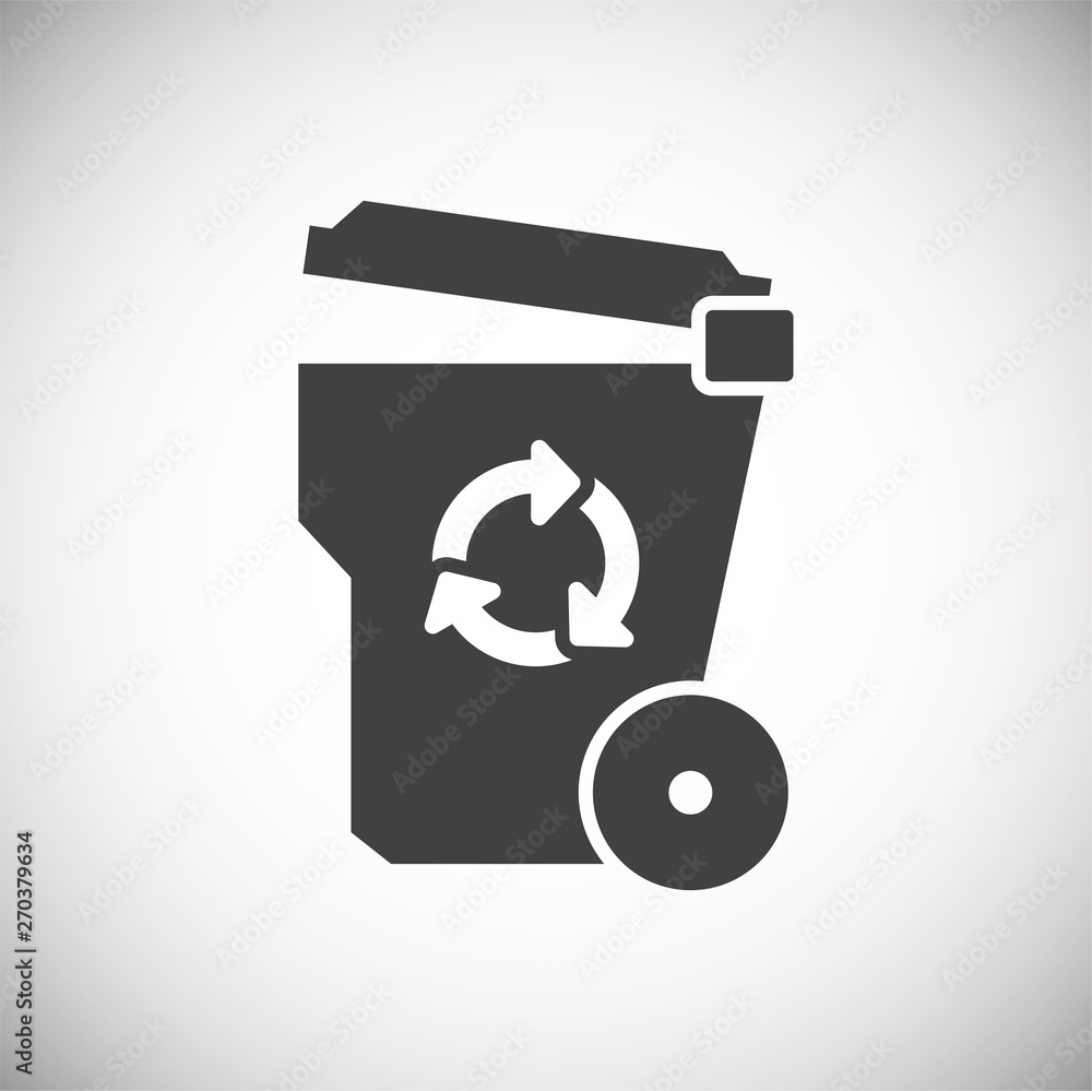 Poster garbage related icon on background for graphic and web design. simple illustration. internet concept