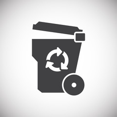 Garbage related icon on background for graphic and web design. Simple illustration. Internet concept symbol for website button or mobile app.