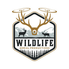 Drone logo for photography and videography wildlife 