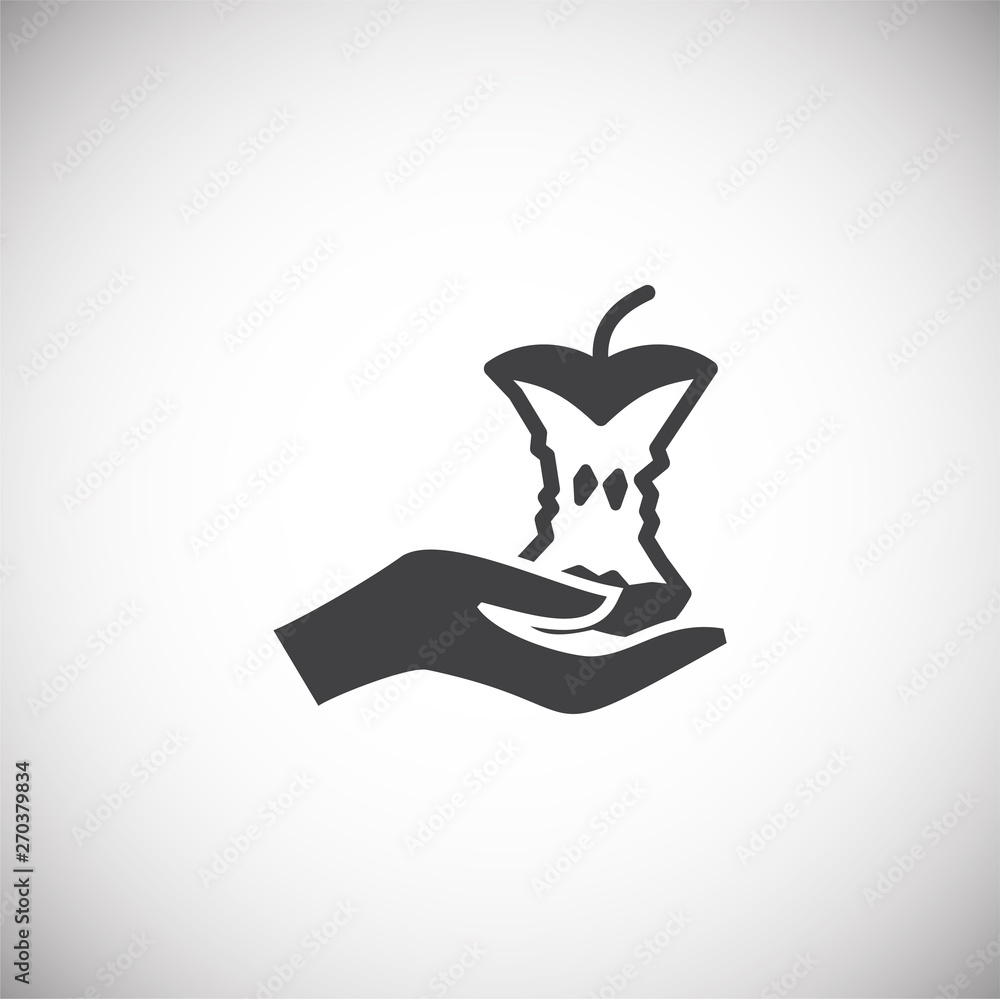 Poster garbage related icon on background for graphic and web design. simple illustration. internet concept