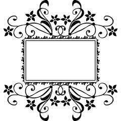 Vector illustration invitation card with modern style of flower frame