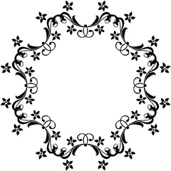 Vector illustration invitation card with modern style of flower frame