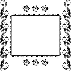 Vector illustration banner decoration with various shape flower frame