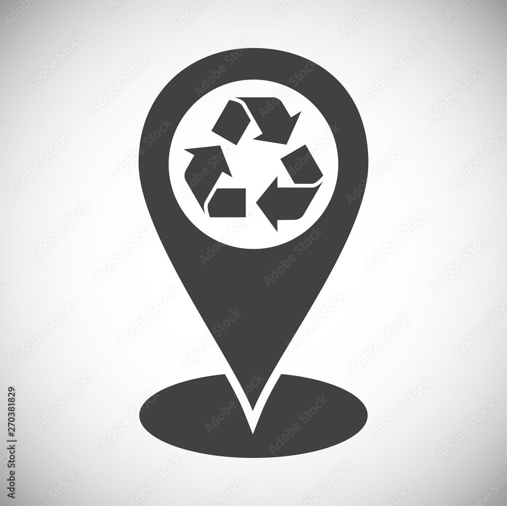 Poster garbage related icon on background for graphic and web design. simple illustration. internet concept