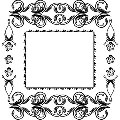 Vector illustration greeting card with ornament of flower frame